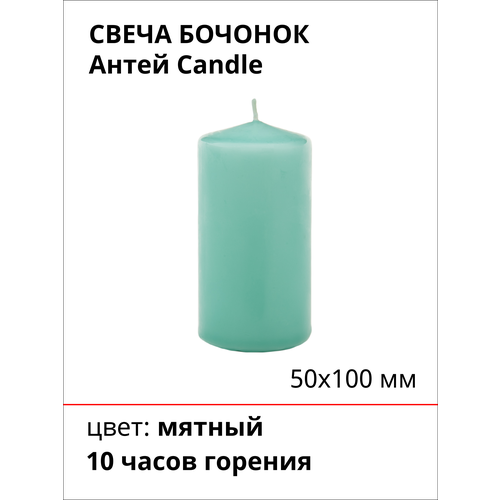 Свеча Бочонок 50х100 мм, цвет: белый