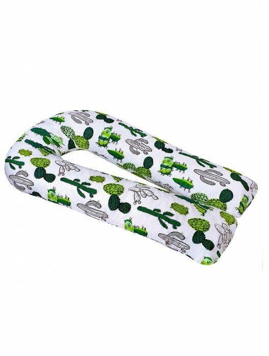 Подушка для беременных U-образная Кактусы 340х35 см Зеленый