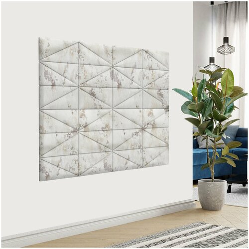 Стеновая панель Eco Leather Silver 15х30PL см 2 шт 869₽