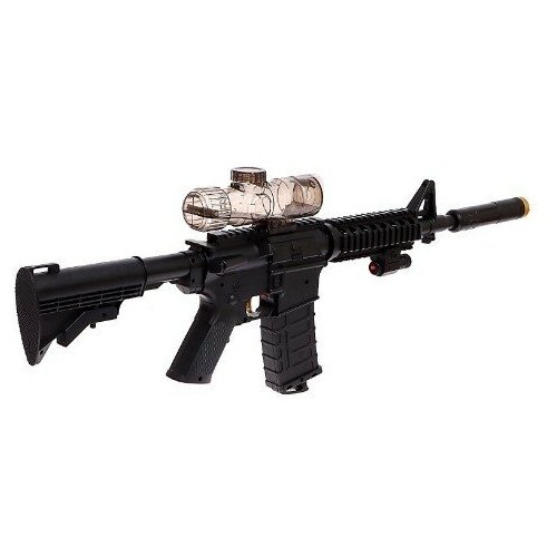Штурмовая винтовка M4, стреляет гелевыми пулями, работает от аккумулятора Woow Toys 9242051 .