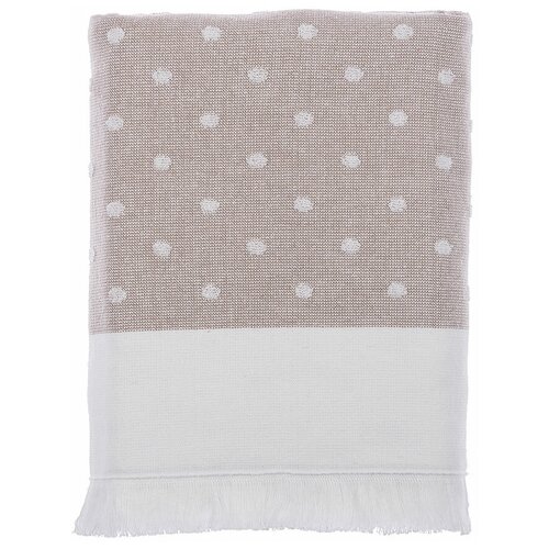 Полотенце с жаккардом 50x100 (1 шт) Dotty Tivolyo (бежевый), Полотенце 50x100
