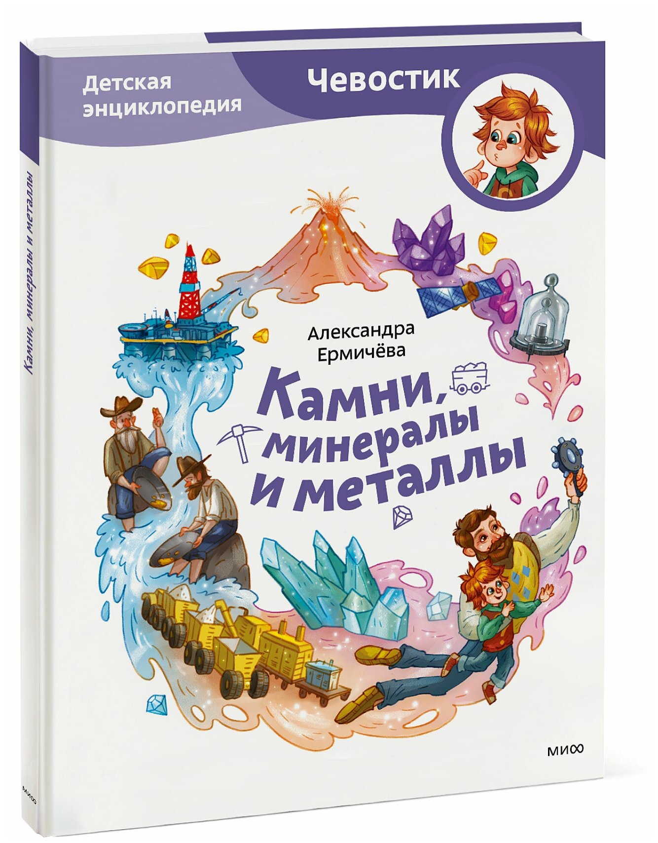 Александра Ермичёва. Камни, минералы и металлы. Детская энциклопедия (Чевостик)