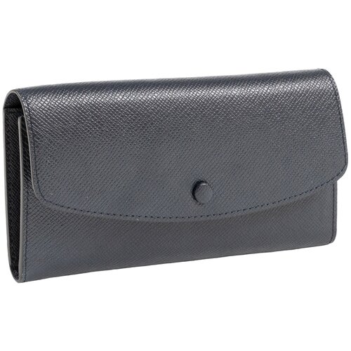 Кошелек Sefaro, натуральная кожа, зернистая фактура, на кнопках, отделения для карт и монет, потайной карман, серый