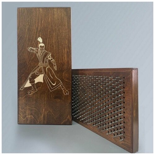 фото Доска садху с динамическими гвоздями, шаг 10мм, цвет венге модель самурай - 351 сила души и тела