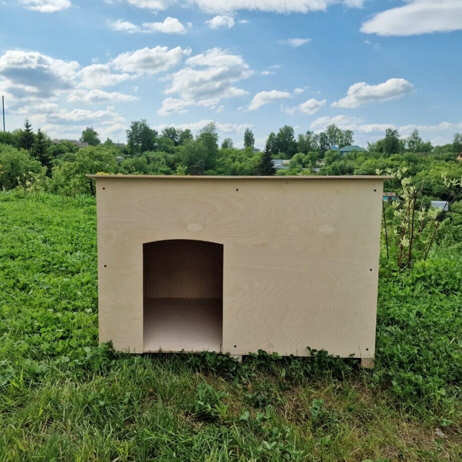 Будка для собак уличная деревянная большая 104 x 68,5 x 67 см, домик для собак средних пород - фотография № 2