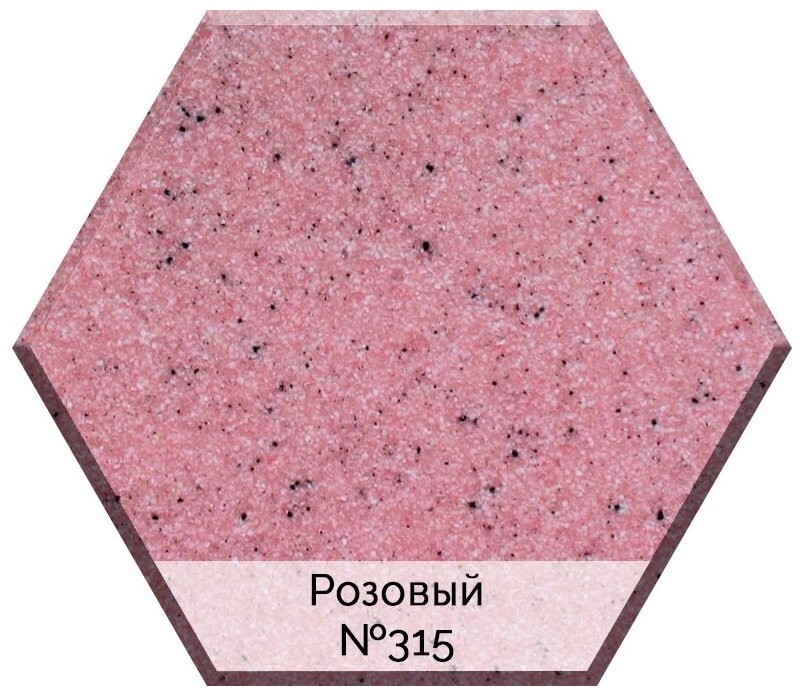 Мойка для кухни AquaGranitEx розовая M-43 квадратная/315 - фотография № 4
