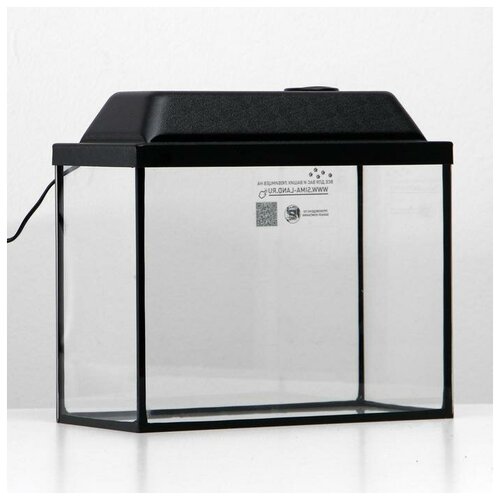 Аквариум Прямоугольный Атолл с крышкой 16 литров 35 х 17 х 2732 см чёрный 7160₽