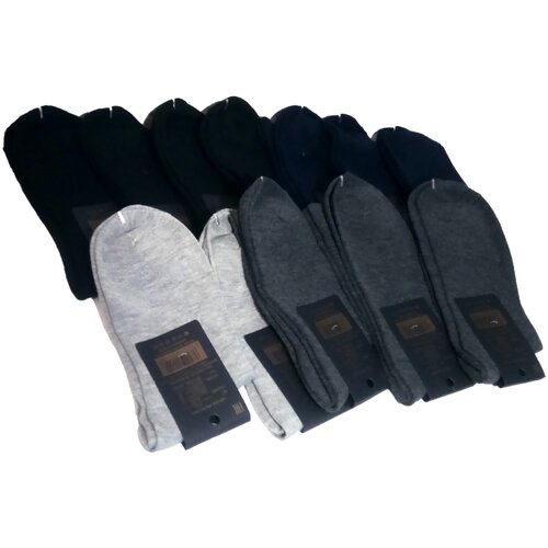 Носки мужские, коробка набор 12 шт, размер 41-46, ассорти (черные/синие/серые) собачья шерсть