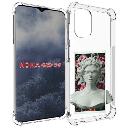 Чехол MyPads статуя-медузы для Nokia G60 5G задняя-панель-накладка-бампер