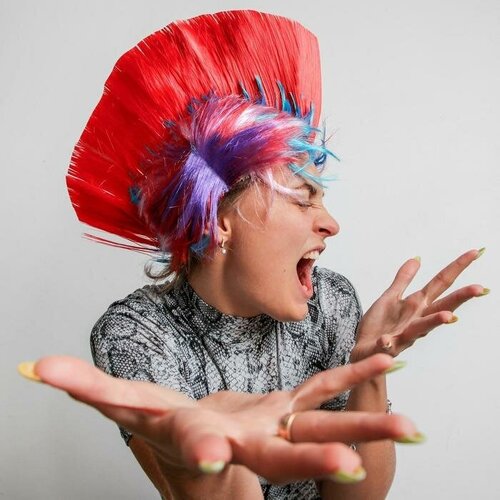 Парик Ирокез, яркий, микс парик карнавальный ирокез арт 8