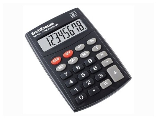 Калькулятор карманный 8-разрядов ErichKrause PC-121 (в коробке по 1 )