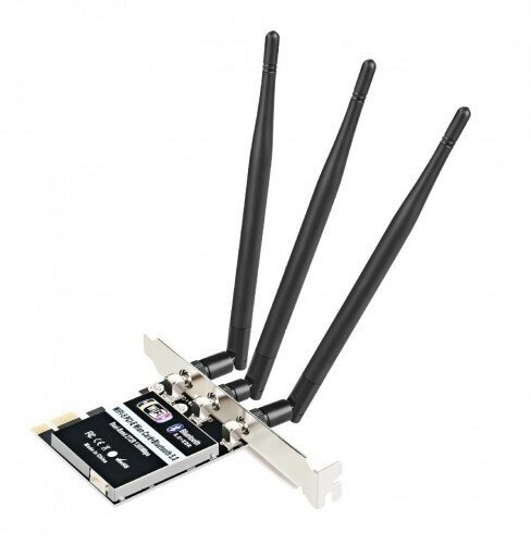 KS-is переходник KS-788 Адаптер PCIe 2 в 1 WiFi5+BT5.0