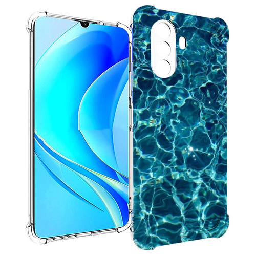 Чехол MyPads красивая голубая вода для Huawei Nova Y70 / Nova Y70 Plus (MGA-LX9N) / Huawei Enjoy 50 задняя-панель-накладка-бампер