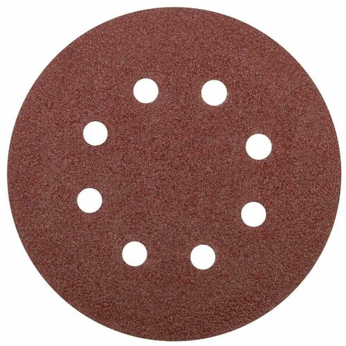 Круги шлифовальные с отверстиями (липучка), алюминий-оксидные, 125 мм, 5 шт. Р 400