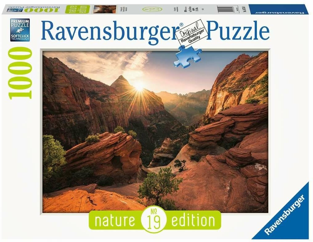 Ravensburger. Пазл карт. 1000 "Каньон Зайон, США"