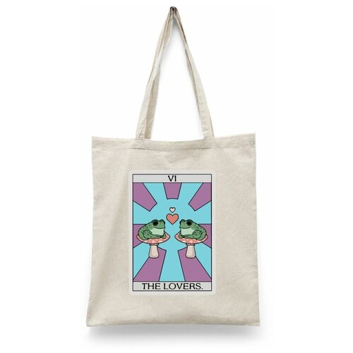 фото Сумка-шоппер унисекс каждому своё "лягушка/жаба/frog" черная