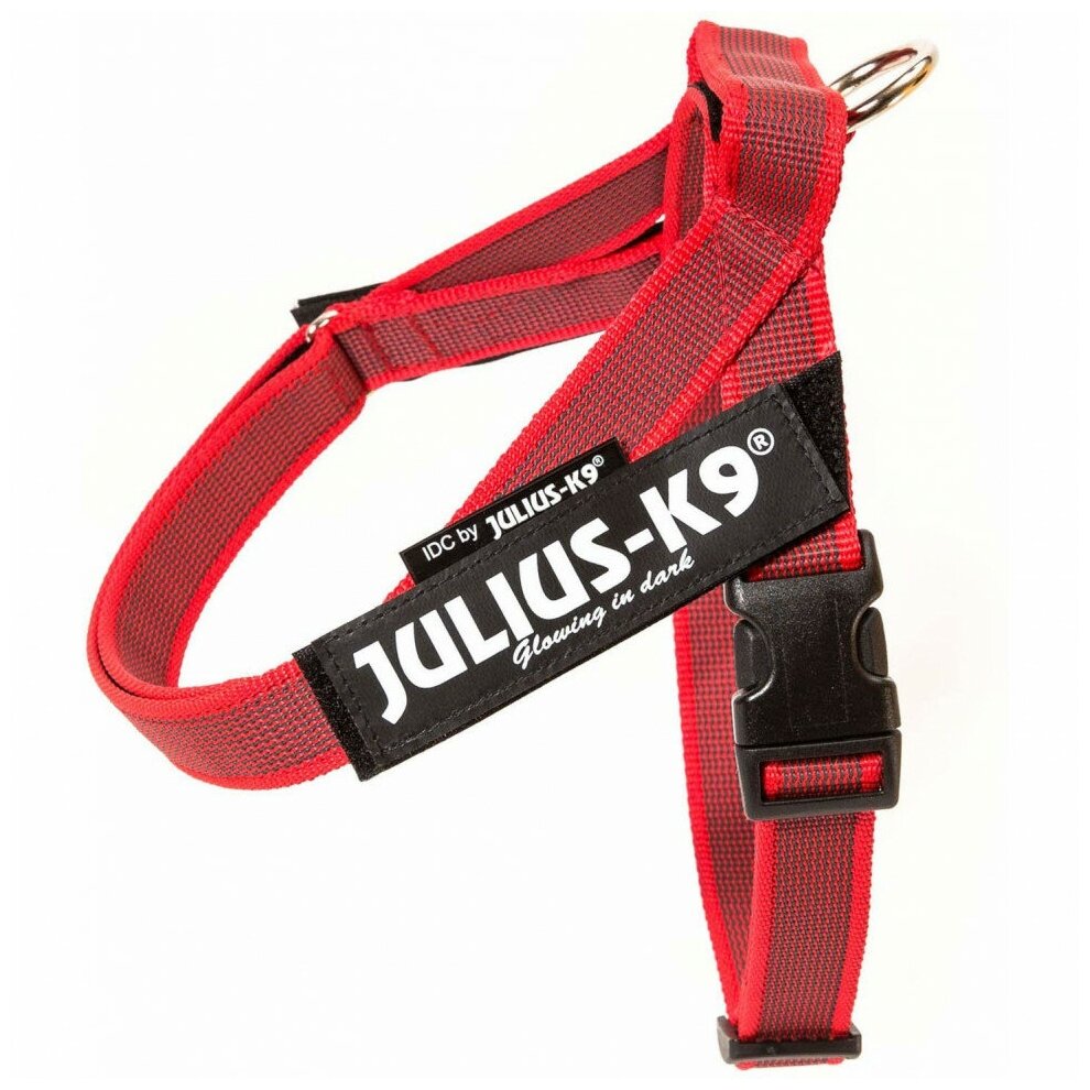 Julius-K9 шлейка для собак Color & Gray Mini-Mini, 40-49 см / 4-7 кг, красная