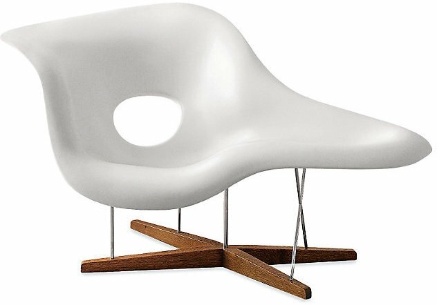 Кресло La Chaise Lounge дизайн Чарльза и Рэй Эймс Eames (белый)