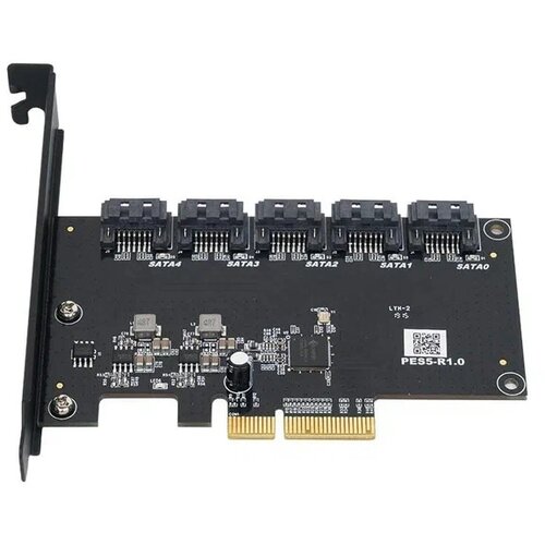 Контроллер SATA ORICO PES5-BP контроллер pci e orico черный orico psm2 x16