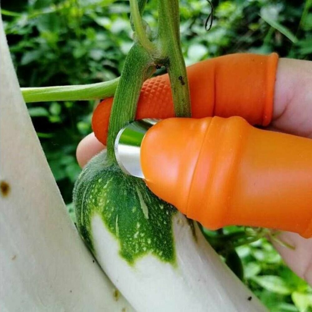 НОЖ садовый на палец (размер L)/напальчник с ножом/ для сбора урожая и обработки растений. - фотография № 10