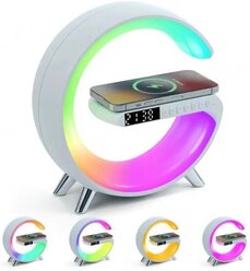 Ночник-колонка RGB Smart Light Sound Machine, луна, белая