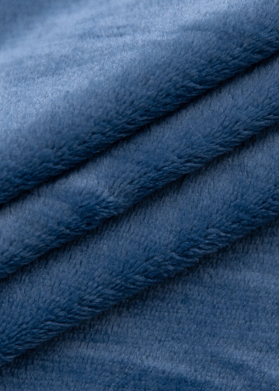 Плед Texrepublic Absolute flannel (синий), 140х200 - фотография № 6