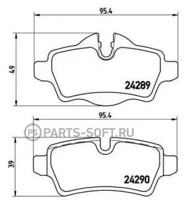 ( P 06 052 ) К-т дисков. тормоз. колодок BREMBO / арт. P06052 - (1 шт)