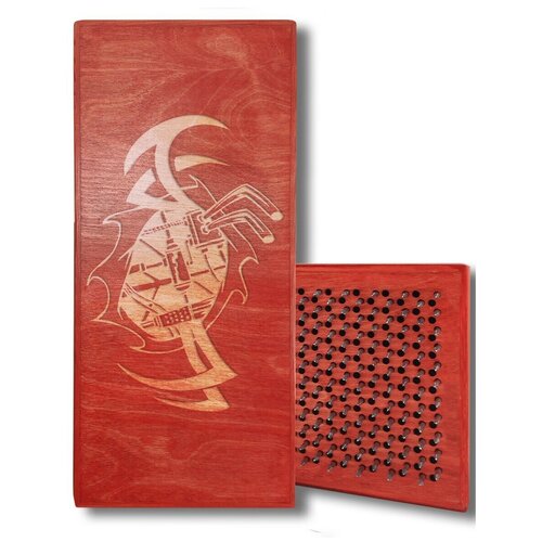 фото Доска садху с динамическими гвоздями, киберпанк - 222 шаг 10мм красная goodwood