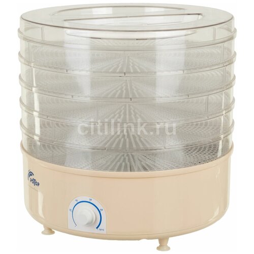 Сушилка для фруктов и овощей Ротор СШ-002-06 5 прозрачных поддонов белыйоранжевый 830000₽