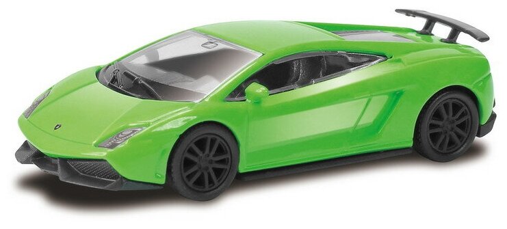 Машинка металлическая Uni-Fortune RMZ City 1:64 Lamborghini Gallardo LP570-4 без механизмов, 2 цвета (зеленый/белый), 7,18х3,10х1,95 см