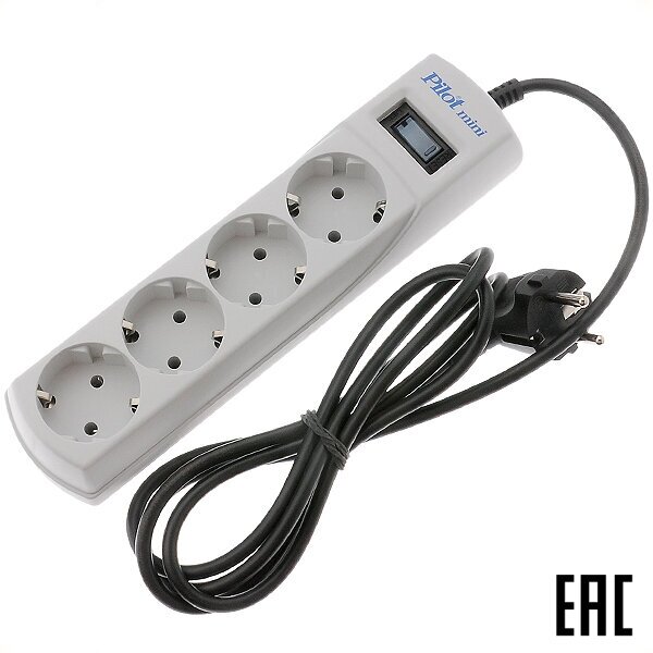 Сетевой фильтр Zis Pilot 4 Sockets 1.8m White 127 - фото №5