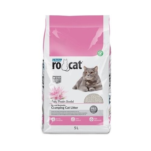 Ro Cat Ro Cat комкующийся наполнитель без пыли с ароматом детской присыпки пакет (Baby powder) ROCT-1122-PE5L-0100 4,25 кг 58026 (2 шт)