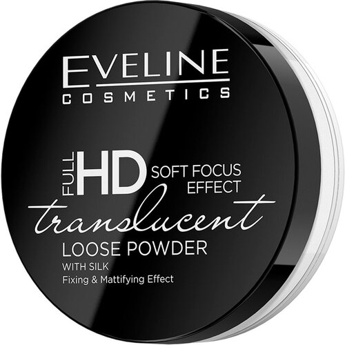 рассыпчатая фиксирующая пудра translucent loose powder 8г 05 medium Eveline Cosmetics Пудра рассыпчатая фиксирующая Full HD Translucent, тон универсальный