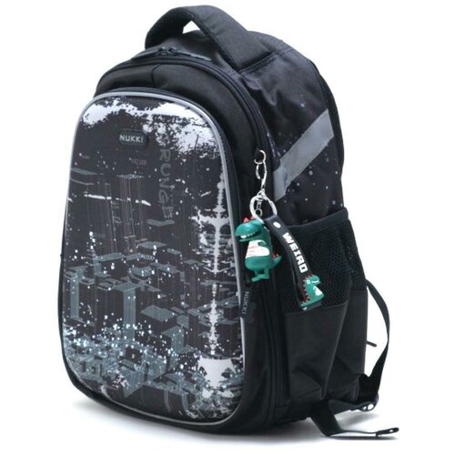 NUKKI Школьный ранец NUK21-B1001-01 черный; серый мальчики