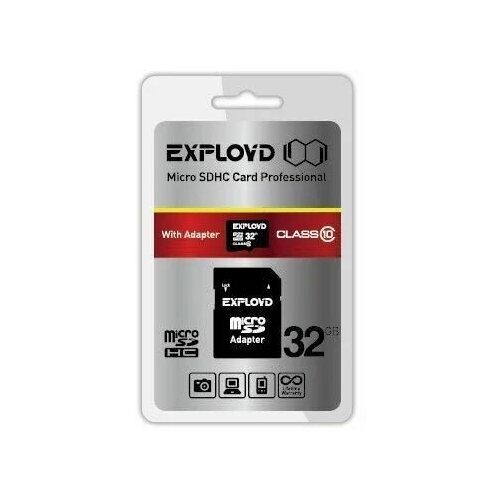 карта памяти exployd 32gb microsdhc class 10 черный Карта памяти EXPLOYD 32GB microSDHC Class 10, черный