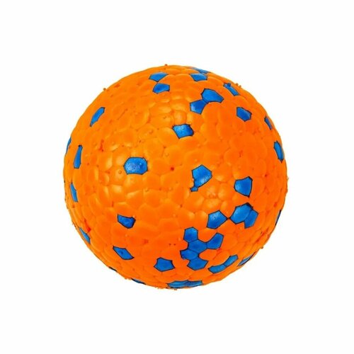 Игрушка для собак PerseiLine Мяч S 7 см, оранжевый с синим