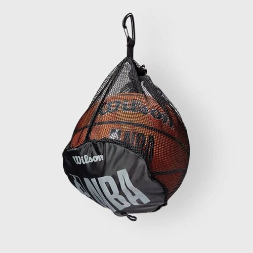 Сумка-чехол для баскетбольного мяча Wilson NBA Single Ball Carry Bag BL прозрачная акриловая подставка для мячей держатель для дисплея опорная база подходит для 1 2 футбольного хрусталя муссового мяча тенни