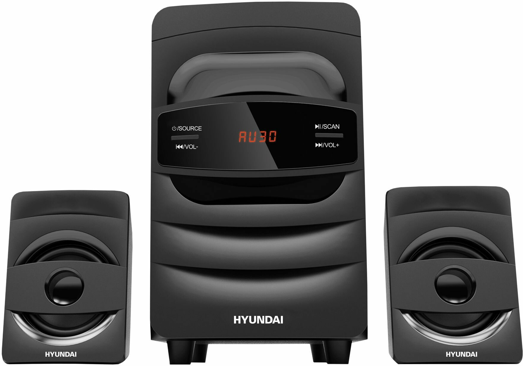 Микросистема Hyundai черный 30Вт FM USB BT SD