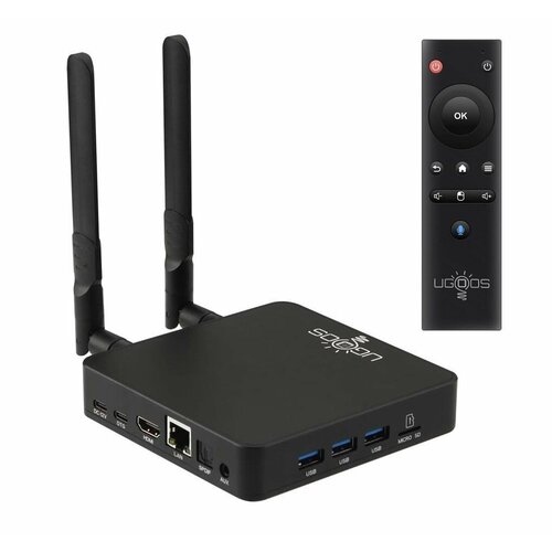 Смарт ТВ приставка Ugoos AM8 4/32Gb (WiFi-6E) c Bluetooth пультом тв приставка ugoos x4q pro черный