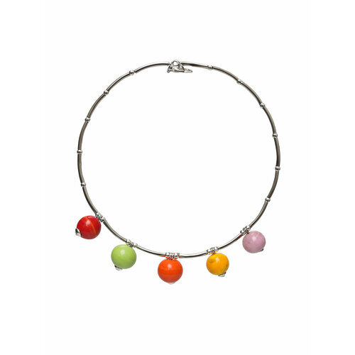 фото Колье divetro, муранское стекло, длина 40 см, зеленый, желтый