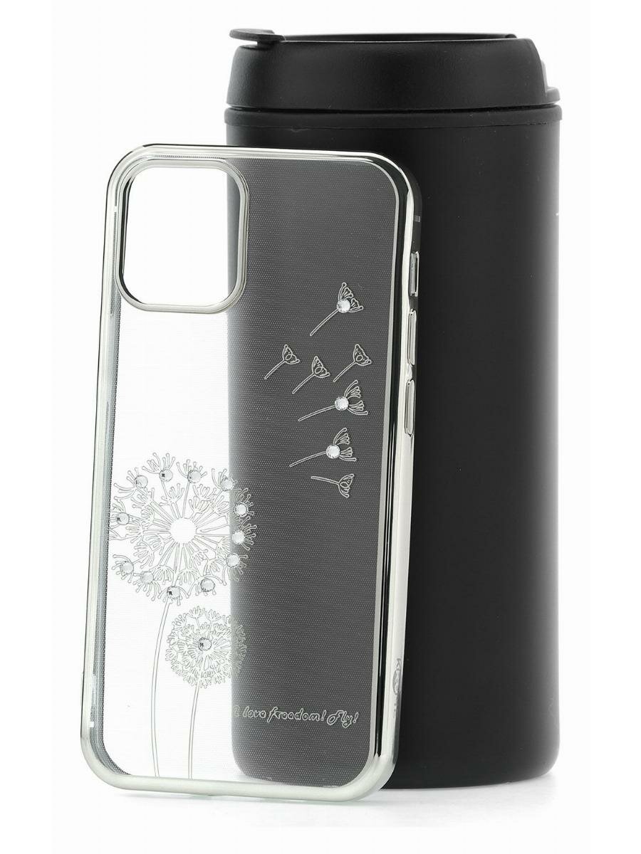 Чехол для iPhone 12 mini Kruche Flash drill Silver