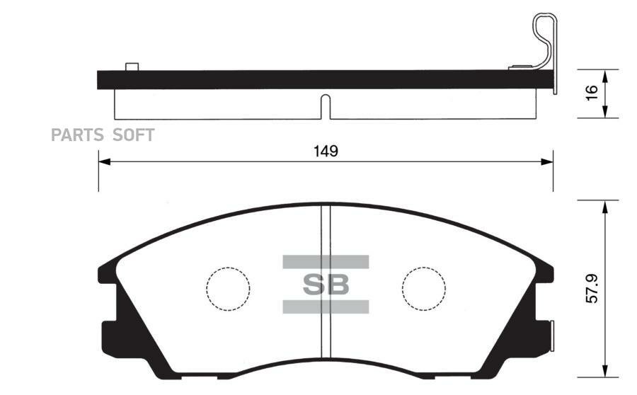 Колодки тормозные дисковые передние SANGSIN BRAKE SP1097 | цена за 1 шт