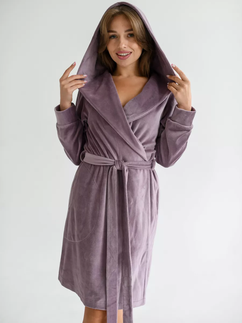 Халат Текстильный Край, размер 44, фиолетовый