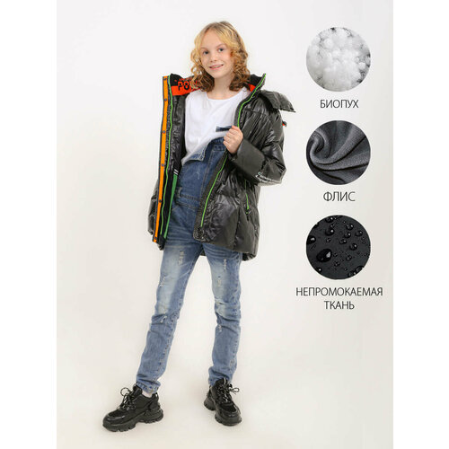 фото Куртка vitacci, размер 140, черный