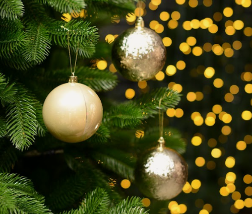 Изображение товара Набор шаров 8 см (16 шт, 2 вида), цвет шампань