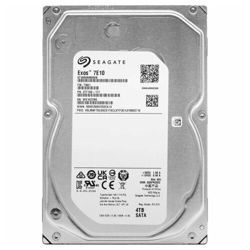 Жесткий диск Seagate SATA-III 4TB ST4000NM000B Server Exos 7E10 4KN (7200rpm) 256Mb 3.5"