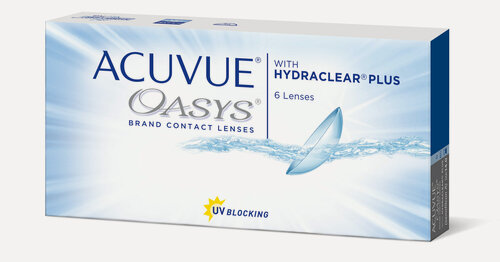 Изображение товара Контактные линзы ACUVUE OASYS with HYDRACLEAR PLUS, 6шт, D -3.0 \ BC 8.4, диаметр 14 мм