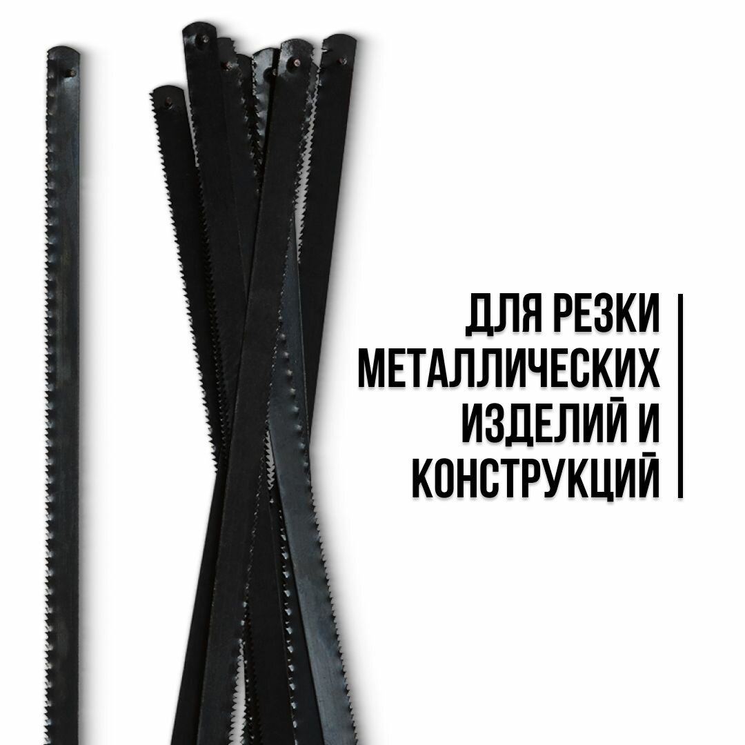Изображение FIT Полотно для ножовки по металлу 150 мм 24 TPI углеродистая сталь 10 шт.