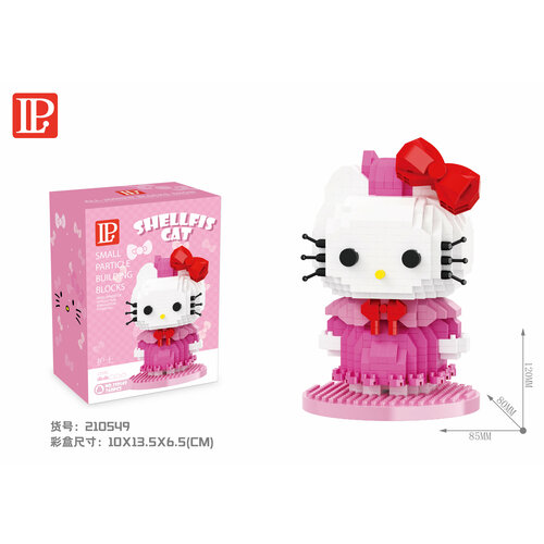 Конструктор 3D из миниблоков Balody LP Hello Kitty Котенок в платье 760 элементов - BA210549