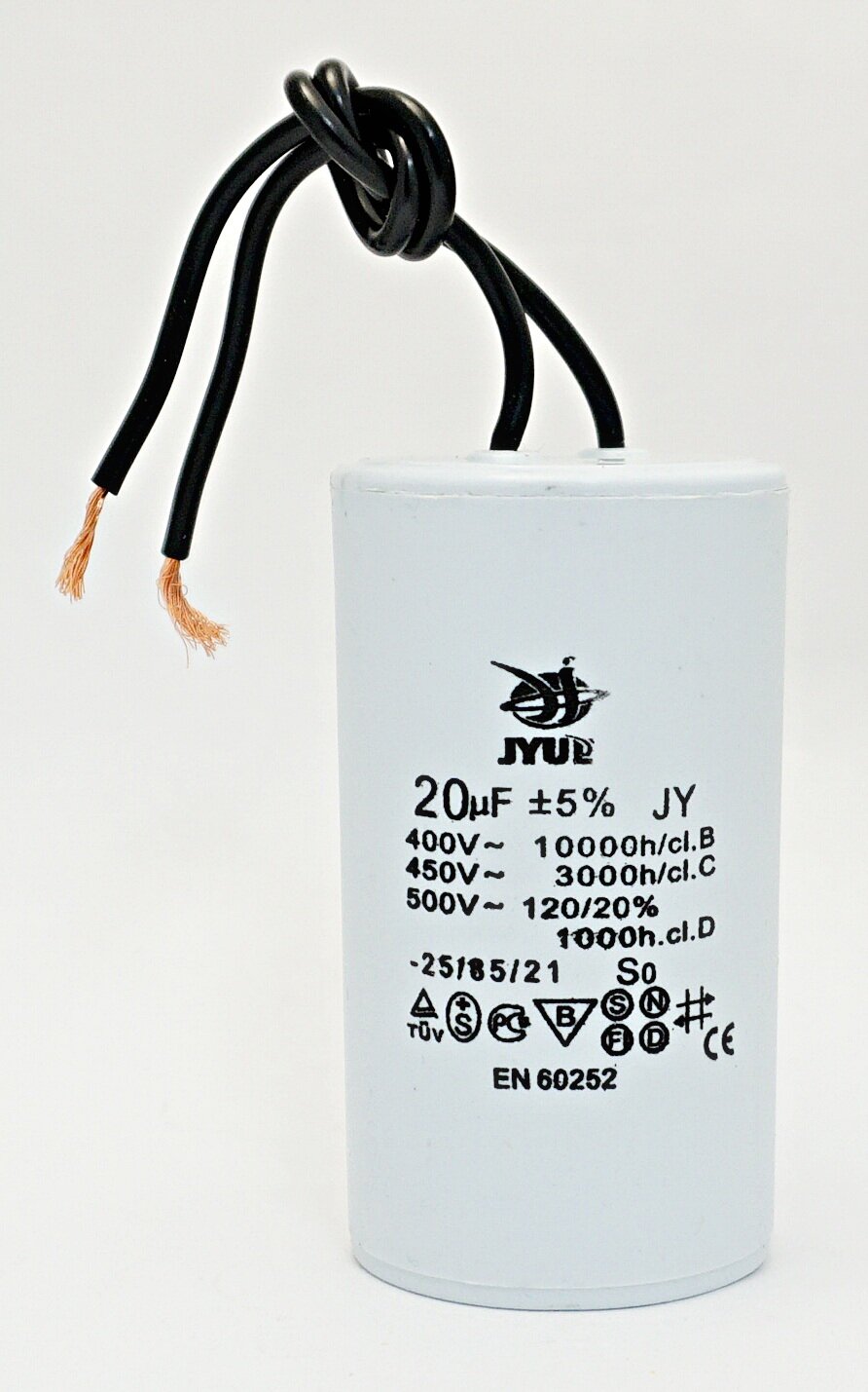 CBB-60 20 µF 450VAC 37*72 50Hz конденсатор пусковой